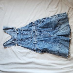 90s American Eagle denim cutoff overall shorts size xs